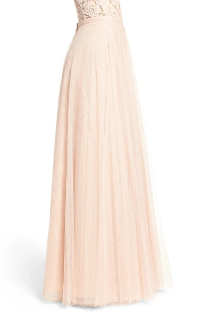 Shop Jenny Yoo Winslow Long Tulle A-line Skirt In Cameo Pink