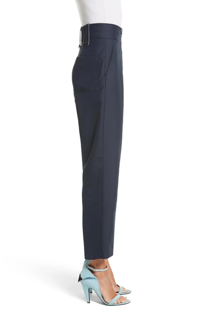 Shop Calvin Klein 205w39nyc Cotton & Silk Sailor Pants In Navy