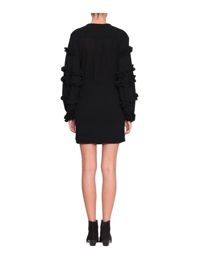 Shop Isabel Marant Celest Cotton Dress In Nero