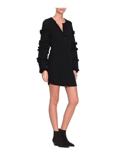 Shop Isabel Marant Celest Cotton Dress In Nero