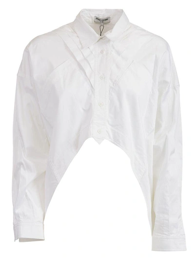 Shop Opening Ceremony Cropped Front Top In White