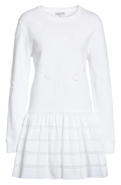 Shop Opening Ceremony Embroidered Ruffle Hem Dress In White