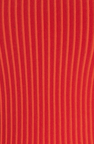 Shop French Connection Olivia Off The Shoulder Dress In Blazer Red/ Festival Orange