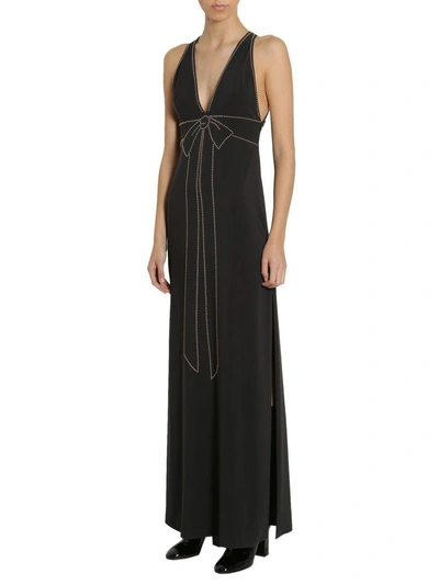 Shop Boutique Moschino Long Cady Dress In Nero