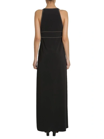 Shop Boutique Moschino Long Cady Dress In Nero