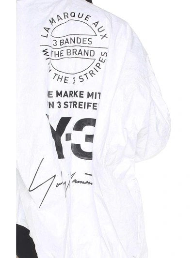 Shop Y-3 Logo-print Reversible Bomber Jacket In Bianco
