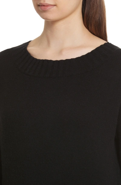 Shop Vince Cold Shoulder Wool & Cashmere Sweater Dress In Black