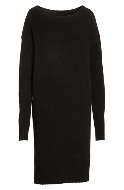 Shop Vince Cold Shoulder Wool & Cashmere Sweater Dress In Black