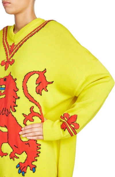 Shop Christopher Kane Lion Sweater In Yellow