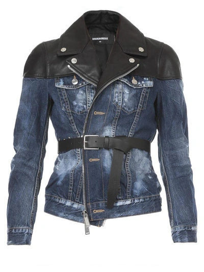 Shop Dsquared2 Jeans Jacket In Blue