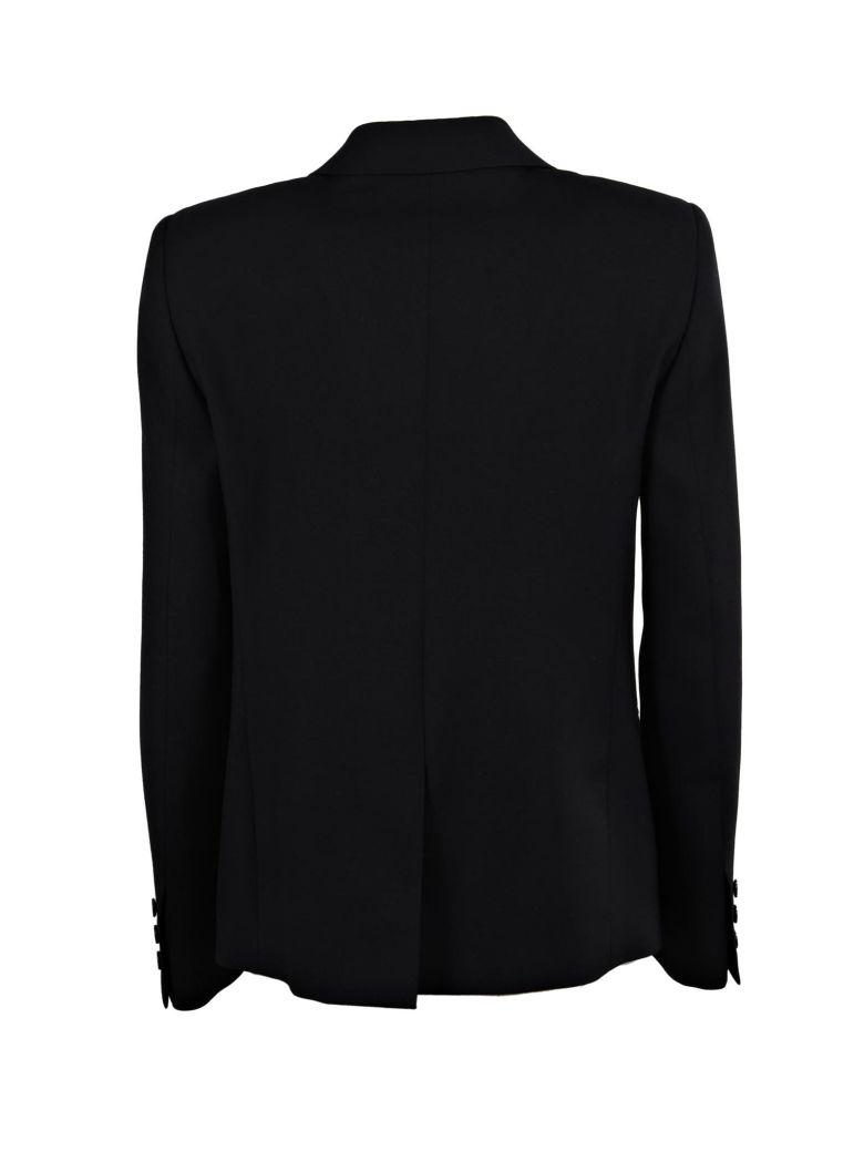 Saint Laurent Embroidered-lapel Blazer In Black | ModeSens