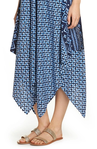 Shop Tommy Bahama Indigo Cowrie Diamonds Cover-up Dress In Mare