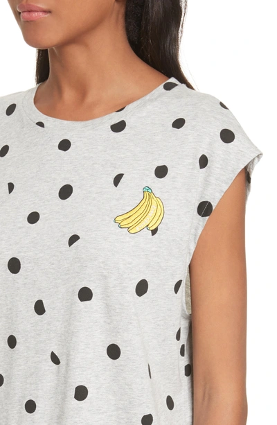 Shop Etre Cecile Banana Dot Boyfriend Tank In Grey Marl/ Black Dot