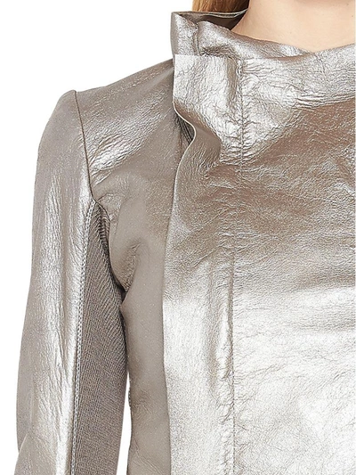 Shop Rick Owens Jacket In Silver