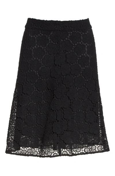 Shop Kate Spade Floral Lace Skirt In Black