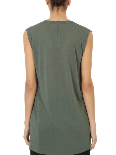Shop Rick Owens Jersey V Neck Top In Green