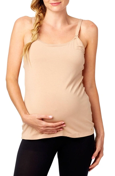 Shop Rosie Pope Nursing Maternity Camisole In Nude