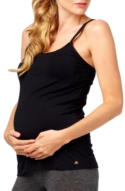 Shop Rosie Pope Nursing Maternity Camisole In Black