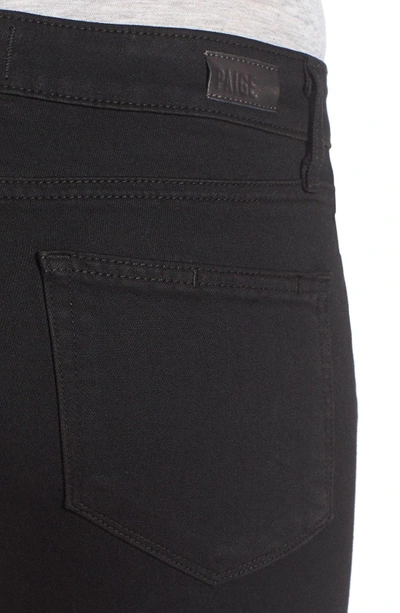 Shop Paige Transcend - Verdugo Crop Skinny Jeans In Black Destructed
