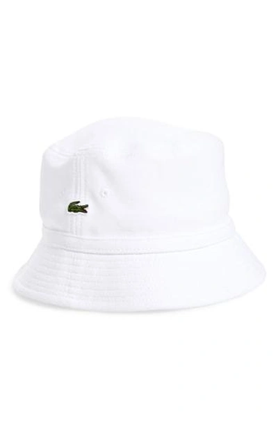 Shop Lacoste Bob Bucket Hat - White