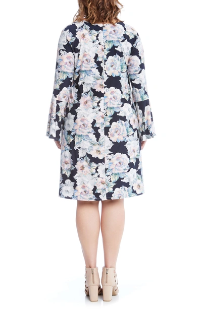 Shop Karen Kane Taylor Flare Sleeve Dress In Flower