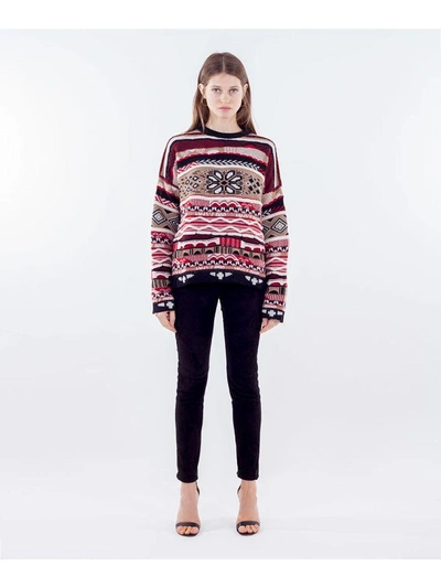 Shop Laneus Cashmere Jacquard Sweater In Multicolor