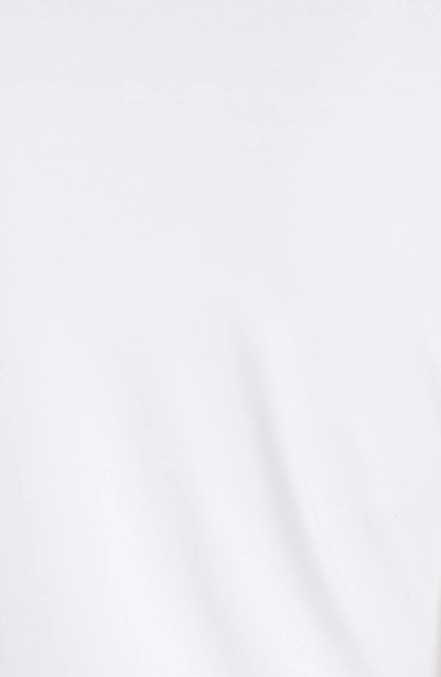 Shop Emporio Armani Stretch Knit Top In Optic White