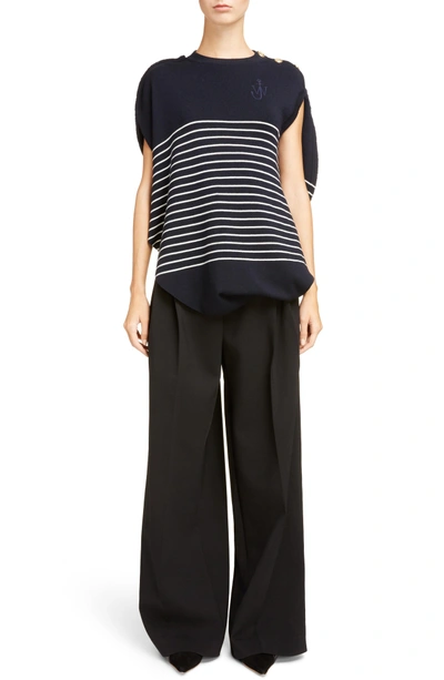 Shop Jw Anderson Wide Leg Trousers In Black