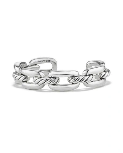 Shop David Yurman Wellesley Sterling Silver Link Cuff Bracelet