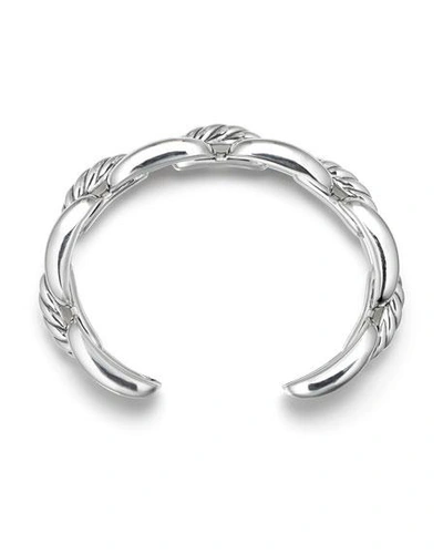 Shop David Yurman Wellesley Sterling Silver Link Cuff Bracelet