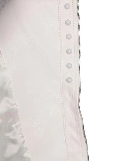 Shop Red Valentino Short Leather Vest In Bianco