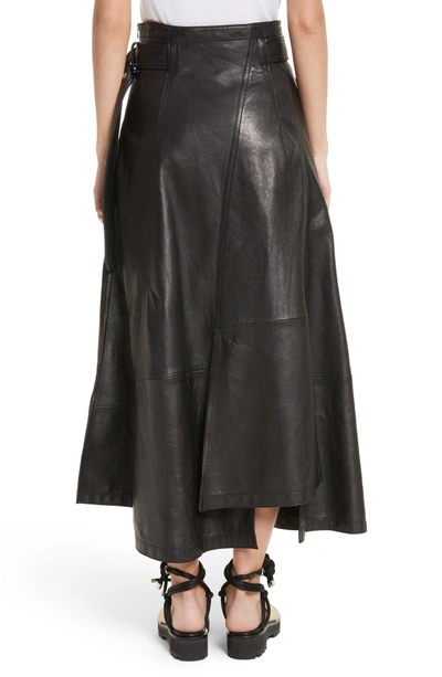 Shop 3.1 Phillip Lim Leather Utility Skirt In Black