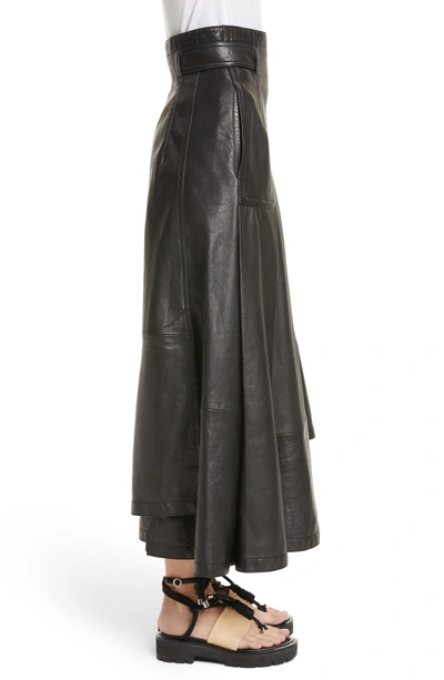 Shop 3.1 Phillip Lim Leather Utility Skirt In Black