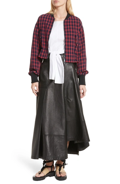 Shop 3.1 Phillip Lim Leather Utility Skirt In Black