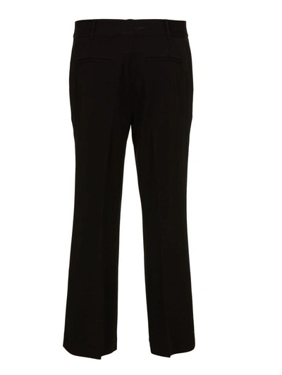 Shop Michael Michael Kors Michael Kors Cropped Flared Trousers In Nero