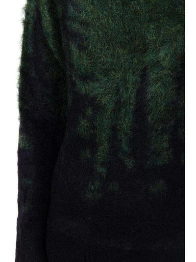 Shop Dsquared2 Wool-blend Gradient Effect Jumper In Green-black