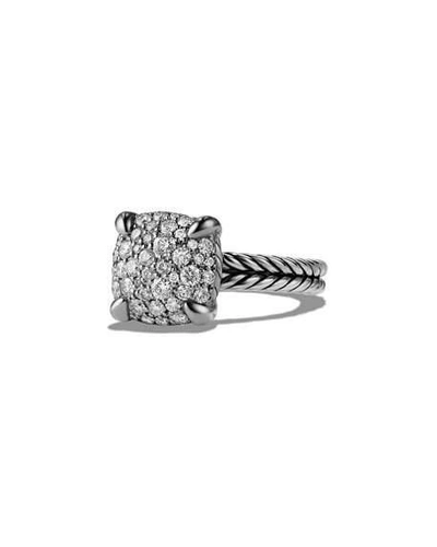 Shop David Yurman 11mm Chatelaine Diamond Mosaic Ring In Silver