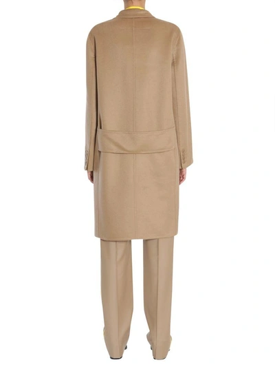 Shop Givenchy Long Coat In Beige