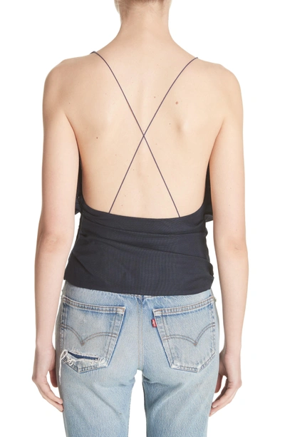 Shop Jacquemus Le Top Sao Draped Wool Top In Navy