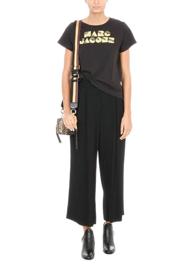 Shop Marc Jacobs Wide Leg Trouser In Black