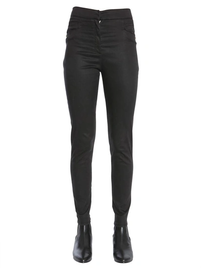 Shop Balmain High Waist Trousers In Nero