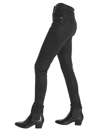 Shop Balmain High Waist Trousers In Nero