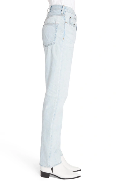 Shop Acne Studios Log Relaxed Leg Jeans In Light Blue