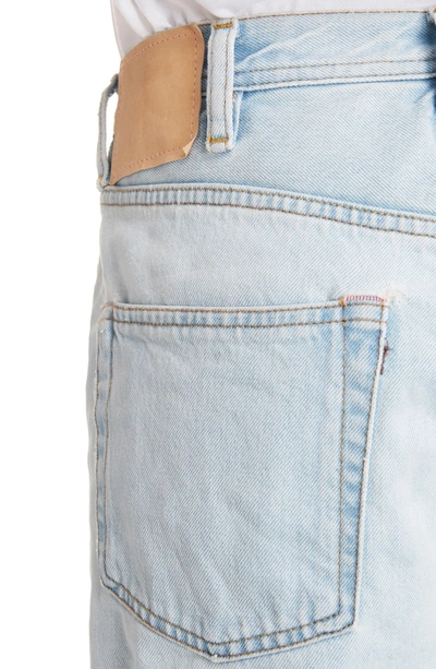 Shop Acne Studios Log Relaxed Leg Jeans In Light Blue