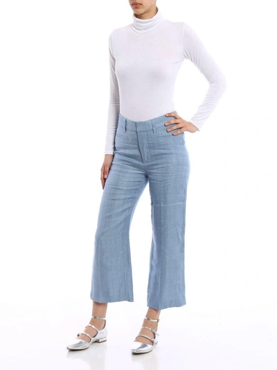 Shop Dondup Romy Trousers In Blue