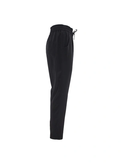 Shop Aspesi Silk Trousers In Black