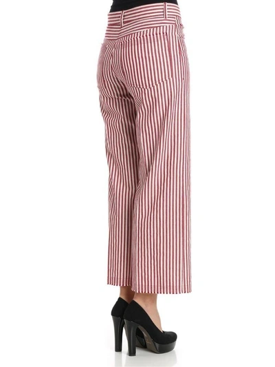 Shop Ql2 - Mya Trousers In Rigato Rosso