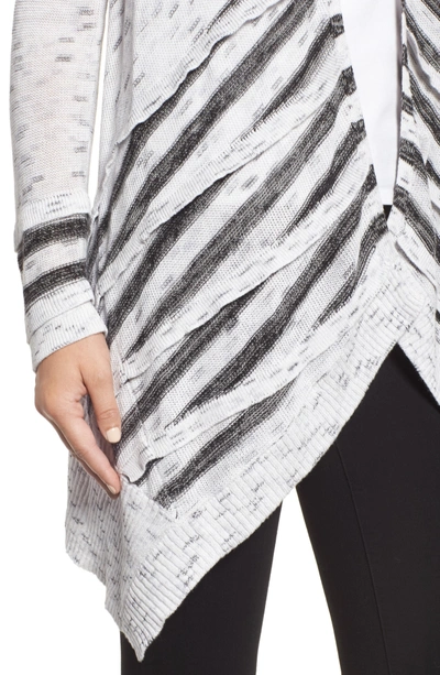Shop Nic + Zoe Dash Tiered Front Cardigan In Grey Multi