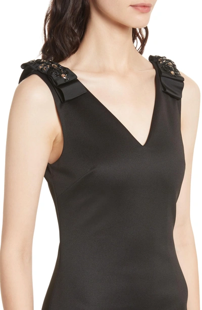 Shop Ted Baker Belliah Bow Shoulder Body-con Dress In Black