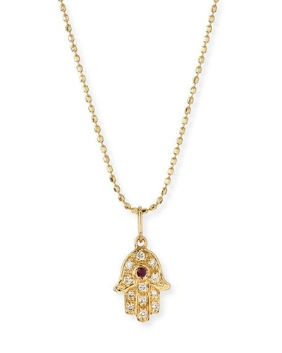 Shop Sydney Evan 14k Gold Diamond Hamsa Pendant Necklace In Yellow Gold